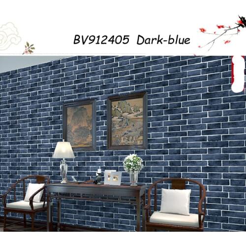 Bacal Blue Red 3D Brick Wallpaper Rolls for Living Room Background 3d Brick Wall paper Roll 3d Wallcoverings Stickers Decor