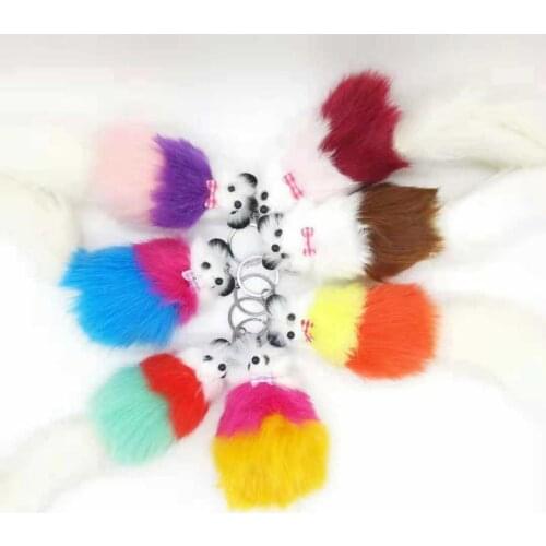 New explosive hair-like fox doll Pendant Korean version Plush pendant wholesale bag pendant key ring
