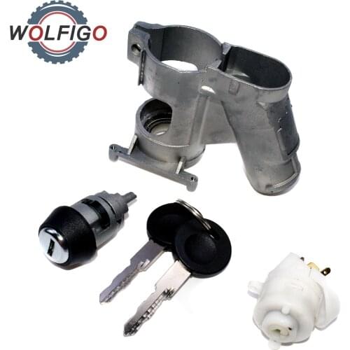 WOLFIGO Ignition Steering Lock Cylinder Switch For VW T25 TRANSPORTER Golf Polo Passat Jetta AUDI 80 90 251905855B 111905865L