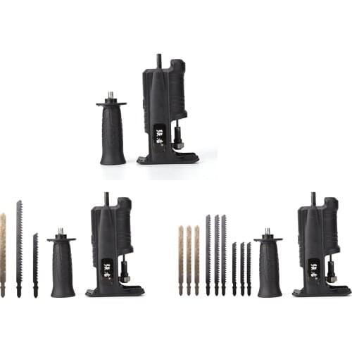Portable Electric Drill Reciprocating Saw Converter Cordless Wood Cutter Blade Transforming Adapter Head Tool Kit