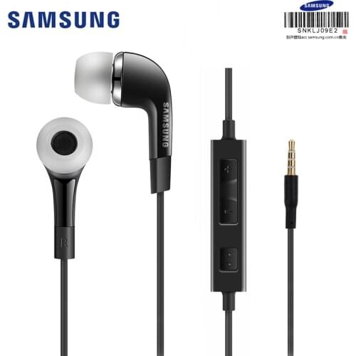 Samsung EHS64 3.5mm Wired earphones Music Earphone Black In-line Control with Mic for Galaxy S6 S7 Edge S8 S9 S10 Plus J4 J6