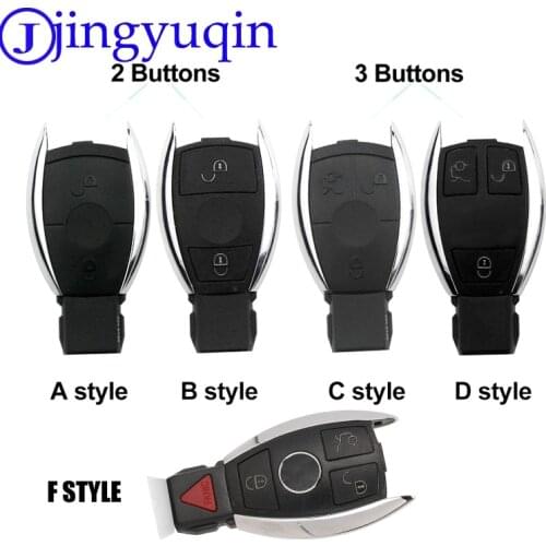 Jingyuqin 2/3/4 Buttons Smart Remote Car Key Shell For Mercedes Benz BGA NEC C E R S CL GL SL CLK SLK Remote Key Fob