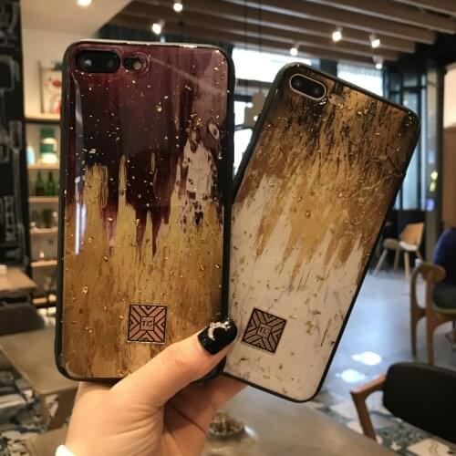 Luxury Gold Foil Glitter phone case For iphone XS MAX X XR 8 7 6s plus Soft Silicone case For iphone 12 11 Pro max case coque