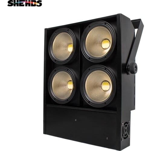 SHEHDS 4x100W 4 Eyes LED Blinder Light COB Warm and White LED High Power Professional Stage Lighting For Party Bar KTV DJDisco