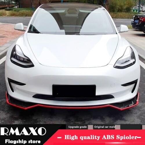 For Tesla Model 3 Body kit spoiler 2018-2019 Tesla Model 3 3DK Rear lip rear spoiler front Bumper Diffuser Bumpers Protector
