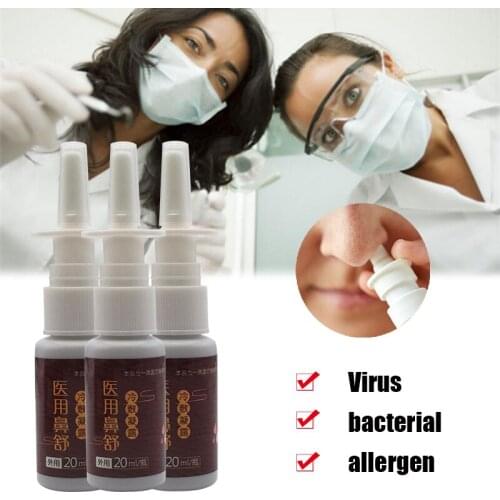 Traditional Medical Nasal Spray Relieve Symptoms Of Rhinitis and Sinusitis ,Itchy Nose Congestion Swelling Health Care Plaster