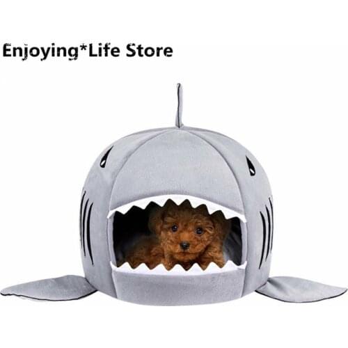 Unique Shark Mouth Pet Dog Cat House Removable&Washable Dog Bed,up To 10lb Dog Beds for Large Dogs Dog House Dog Bed