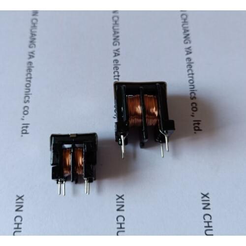 UU9.8/UF9.8 10MH 20MH 30MH 40MH 50MH vertical type Common-mode inductor filter Pin pitch:7*8mm Wire dia:0.2mm