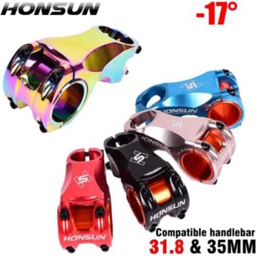 Bicycle stem 31.8mm 35mm Al-alloy CNC ultralight 156g MTB mountain bike handlebar stem 28.6mm ahead 60mm DH/AM/XC -17degrees