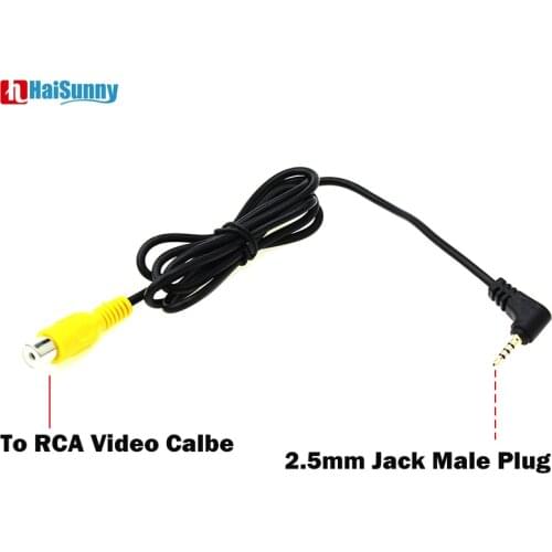 HaiSunny 2.5mm Jack Video Cable Adapters Male Plug To RCA Cable Female Port For Car GPS DVR Video AV Adapter Monitor System