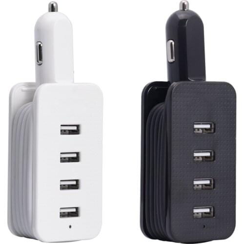 Cloudtech Multi USB Charger 4 ports USB Carl Charger Adapter Charging Hub Charging Station Fast Charging for Smartphone