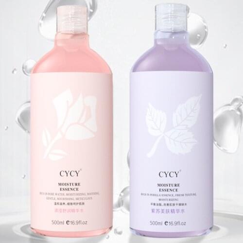 1pcs 500ml CYCY Rose Perilla Essence Water Gentle Moisturizing Nourishing Moisturizing Facial Toner Soothing Repair Essence