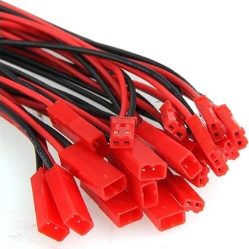 10 Pairs 2 Pin JST 100mm Pitch 2.54mm Male and Female Wire Connector Plug Cable for DIY RC Battry Model