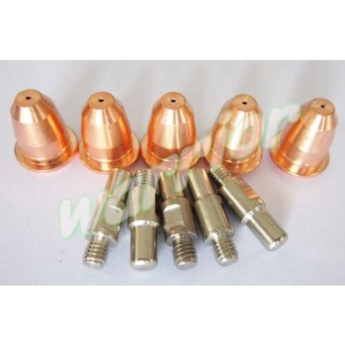10pcs Consumables Kit Electrodes Nozzles For Tranfimet Air Cooled Plasma Cutting Torch s45