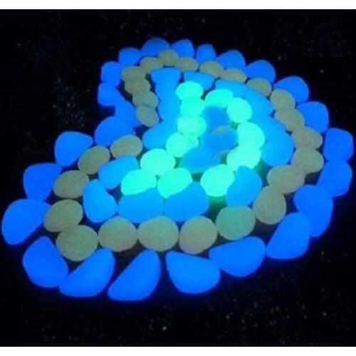 10Pcs Glow in the Dark Pebbles Garden Ornaments Stone Luminous Pebbles Rocks for Walkways Fish Tank Aquarium Decorations 35