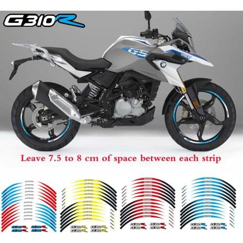 New high quality 12 Pcs Fit Motorcycle Wheel Sticker stripe Reflective Rim For BMW G310R