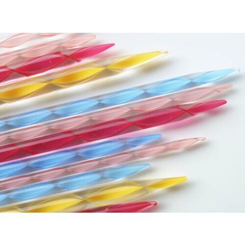 4pc/size 7 size 35cm Acrylic Plastic Double Points Knitted Straight Needle DIY Knitting Needlework Tool Sets Needle-71153