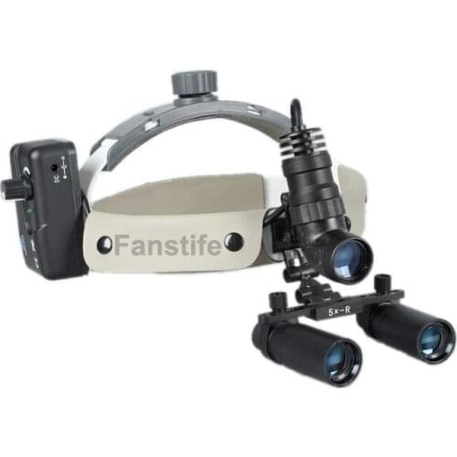 5W Doctors Surgical Headlights 5 Times Multipli Magnifying Glass Inspection Blood Vessel Sutures Hand-extra Orthopedics Headlamp