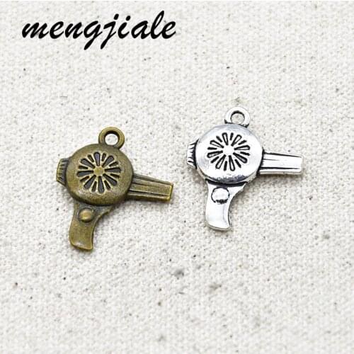 7pcs Wholesale Metal Alloy Hairdryer Charms For Making DIY Handmade Tibetan Finding Jewelry