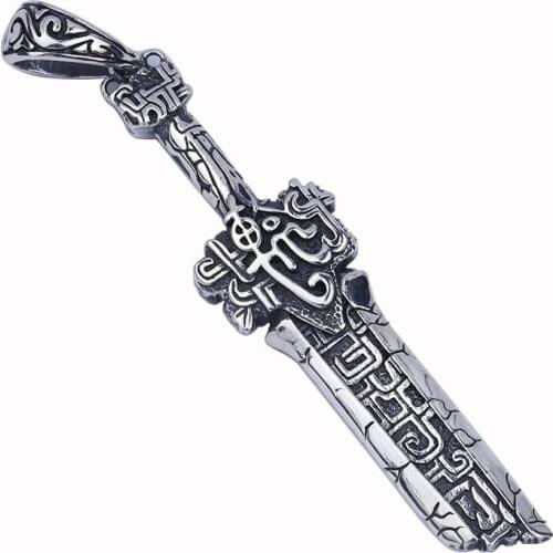 Amulet Broken Sword Pendant Real S925 Sterling silver Necklace Pendant Jewelry bijoux femme 2021 New Arrival dije de plata 925