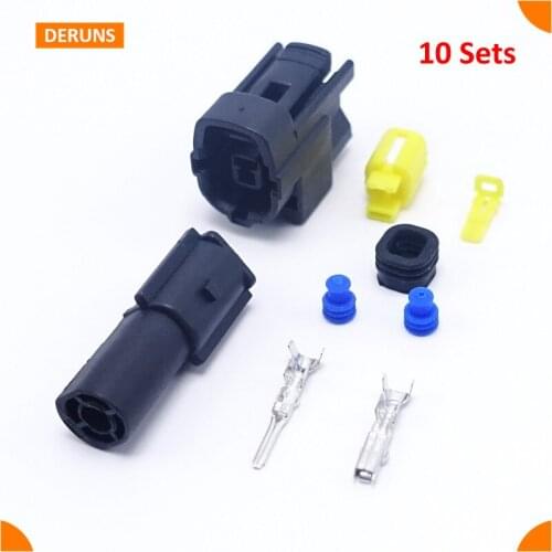 Brand 1pin way 10sets Kits Brand New Amp Waterproof Auto Sealed Electric Wire Connector Plug for car
