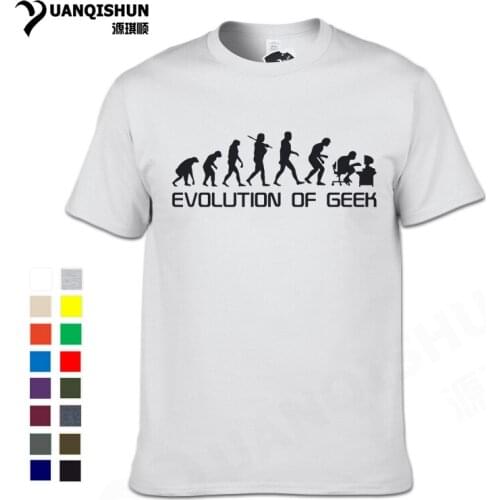 Top Quality T-shirt Hot Sale Funny Science Geek T Shirt 2018 Summer Fashion Short Sleeve Tees Men Brand Evolution Printed Tshirt