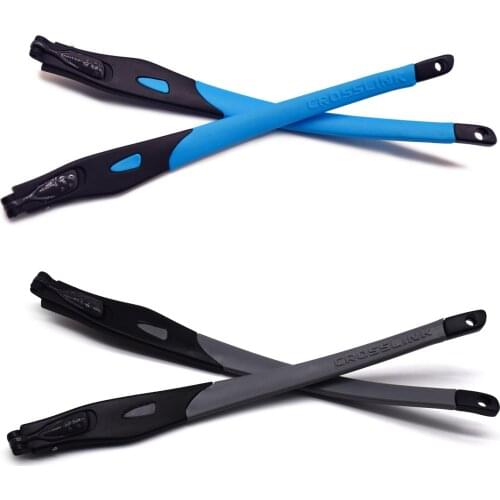 HKUCO Blue/Grey Combination Replacement Glasses Legs For Crosslink Prescription Glasses Frame