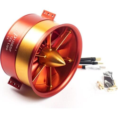 JP Full Metal 120mm ducted Fan with Motor free shipping,for airplane model ,the motor is 5060 KV750 for 14S battery