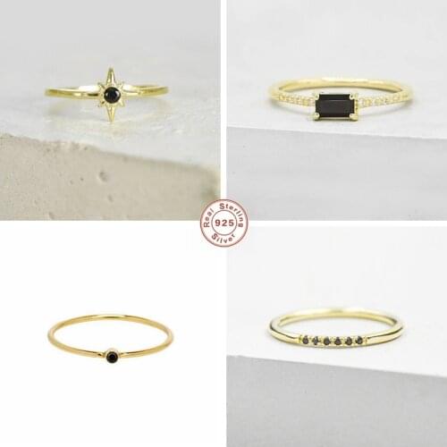 Luxury 925 Sterling Silver Anillos Minimalist Finger Rings For Women lovers' Engagement Anniversary Birthday Gift Fine Jewelry