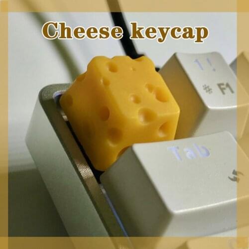 1pc Cheese Resin keycaps For mechanical keyboard handmade personalized customization oem Cherry R4 boys and girls gift