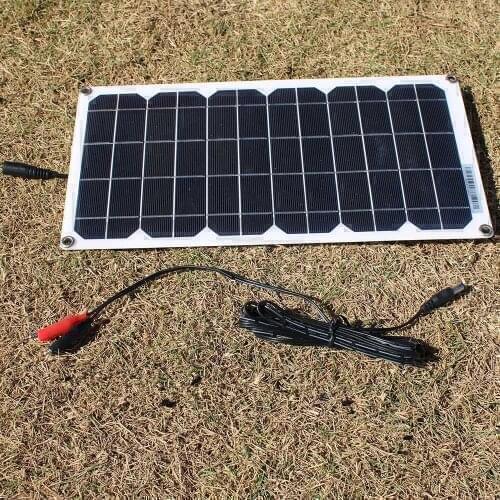 6V 10w solar panel kit Transparent semi-flexible Monocrystalline solar cell DIY module outdoor connector USB5V DC 6v charger