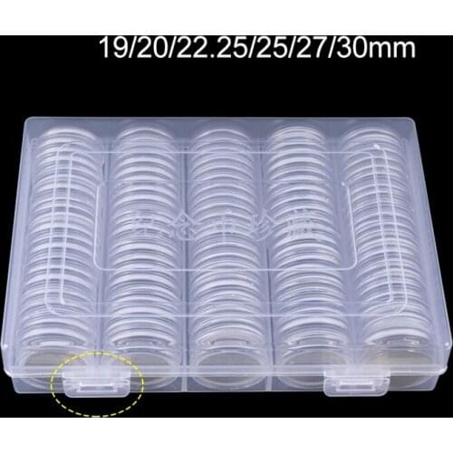 1000Pcs/Lot Coin Box Clear 30mm Round Boxed Holder Plastic Storage Capsules Display Cases Organizer Collectibles Gifts