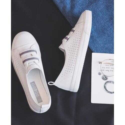 Woman Shoes 2021 Summer New Fashion Shoes Woman Casual Microfiber Leather Simple Women Casual Striped Shoes Sneakers Breathable