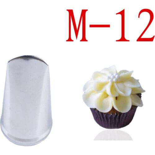 M-12 Carnation Decorating Nozzle 304 Stainless Steel Electrolytic Baking DIY Tool Small Number