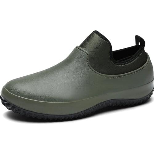 Men Women Non-slip Waterproof Garden Shoes Slip On Car Wash Work Shoes Elasticity Ankle Rain Boots Safety Shoes Plus Sized2