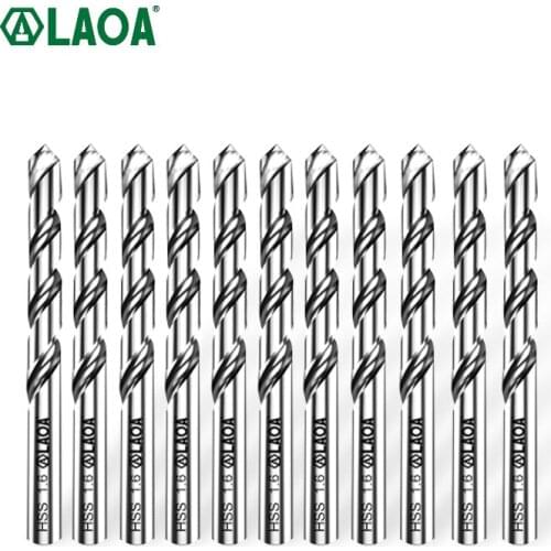 LAOA 10pcs Twist Drill Set Spiral Screw Metric Composite Tap Drill Bit Tap Twist Drill Bit Set for Cutting Drilling Polishing