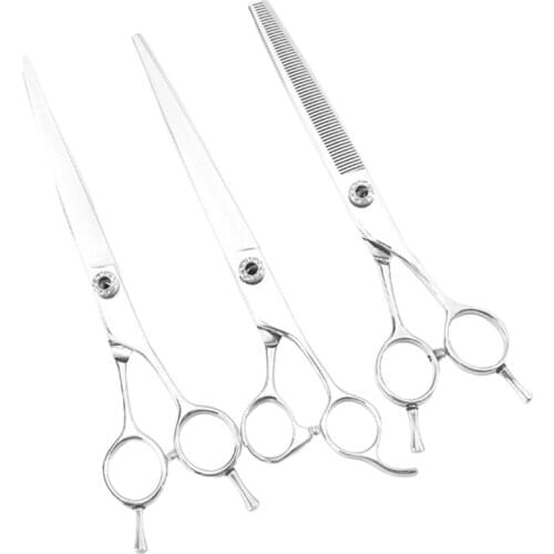 Stainless Steel Hair Shears Logo 440c Dog Grooming Shear Pet Cutting and Thinning Scissors For Cutting Hair