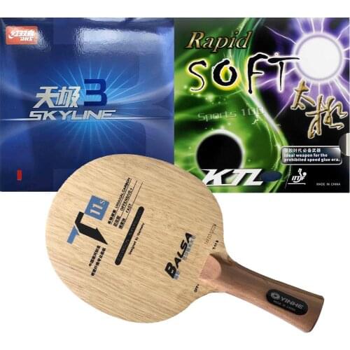 Pro Table Tennis PingPong Combo Racket Galaxy YINHE T-11+ T11S with DHS Skyline TG3 KTL Rapid SOFT Long Shakehand FL