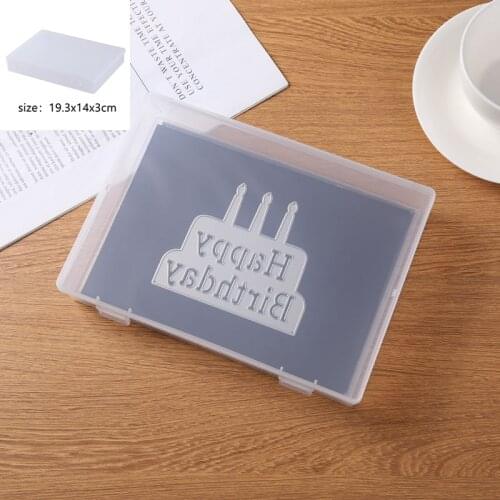 Rectangle Plastic Storage Box Organizer for Storing Cutting Dies Clear Stamps DIY Making Template Set 2021 New Arrival