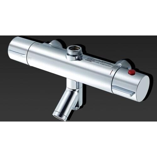 Black Chrome Wall Mounted Thermostatic Shower Faucet Mixer Value Dual Handle Bathroom Accessories Bathtub Cold And Hot Tap Bar