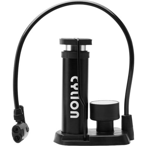 CYLION MTB Road Bike Pump Bicycle Portable Ultra-Light Cycling Pump with Barometer Outdoor Sports High Pressure Pedal Pumps