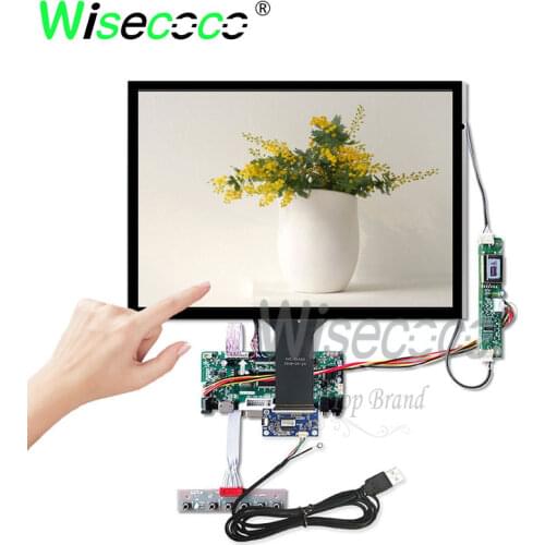 Wisecoco 15 inch lcd touch screen antiglare display with lvds vga hdmi driver board for industrial