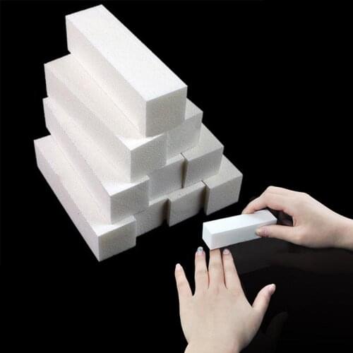 10 Pieces White Nail Art Buffer Buffing Sanding Buffer Nail Art Blocks Files Pedicure Manicure Nail Art Tips Nail Art Tool