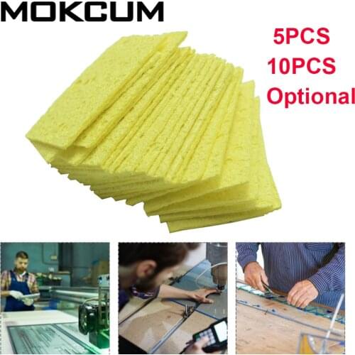 10PCS Soldering Iron Sponge Soldering Station Sponge Electric Soldering Iron Cleaning Sponge High Temperature Absorbent Sponge