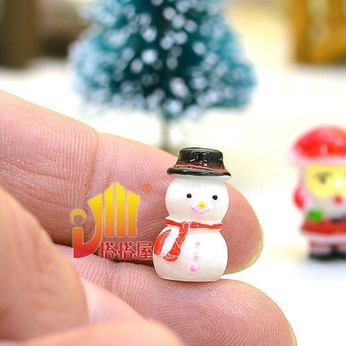 10pcs/lot new arrival kawaii solid Snowman 20*7mm Resin kawaii crafts DIY dollhouse christmas Jewelry Making Findings
