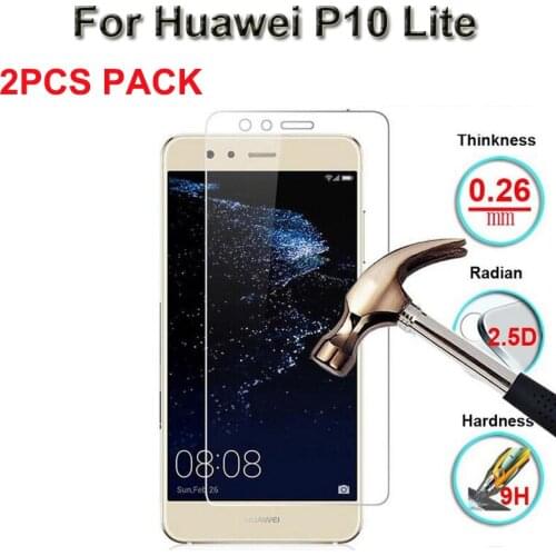2PCS Glass Huawei P10 Lite Tempered Glass for Huawei P10 Lite Screen Protector for Huawei P10 Lite Glass Protective Thin Film ]