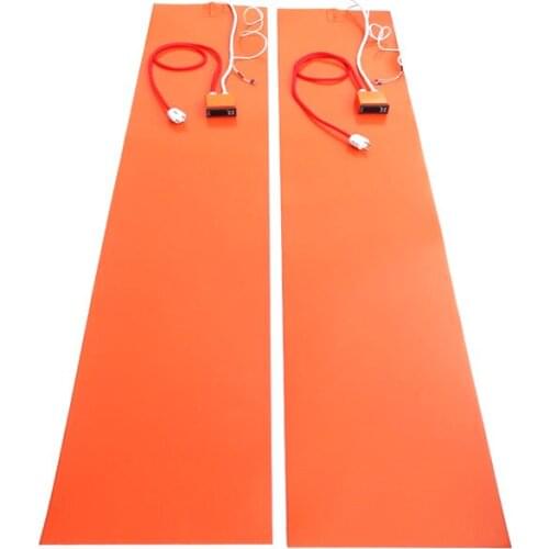 350*1900*1.5mm 220v 2000w Silicone Rubber Ski Press Heater digital thermostat on wire 1500mm lead wire out from middle of short