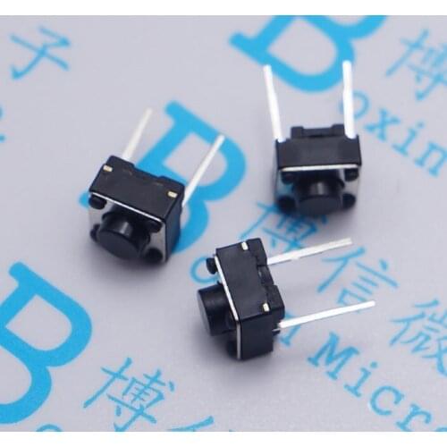 50pcs/Middle 2 Pin 6*6*5MM Tact Switch 6*6*5 Micro switch DIP 2P