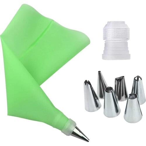 8Pcs Cake Decorating Tips Set Reusable Cake Pastry Bag Piping Nozzle Pastry Tip DIY Baking Tools Accessories Cake Decor