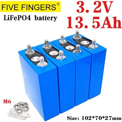 New 3.2V 13.5Ah lifepo4 Rechargeable battery DIY 12V 24V Electric vehicle Motorcycle Tricycle wheelchair Energy storage battery